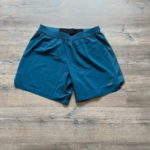 ASICS D1 Lightweight Green Running Activewear Reflective Shorts Quick Dry L NWT